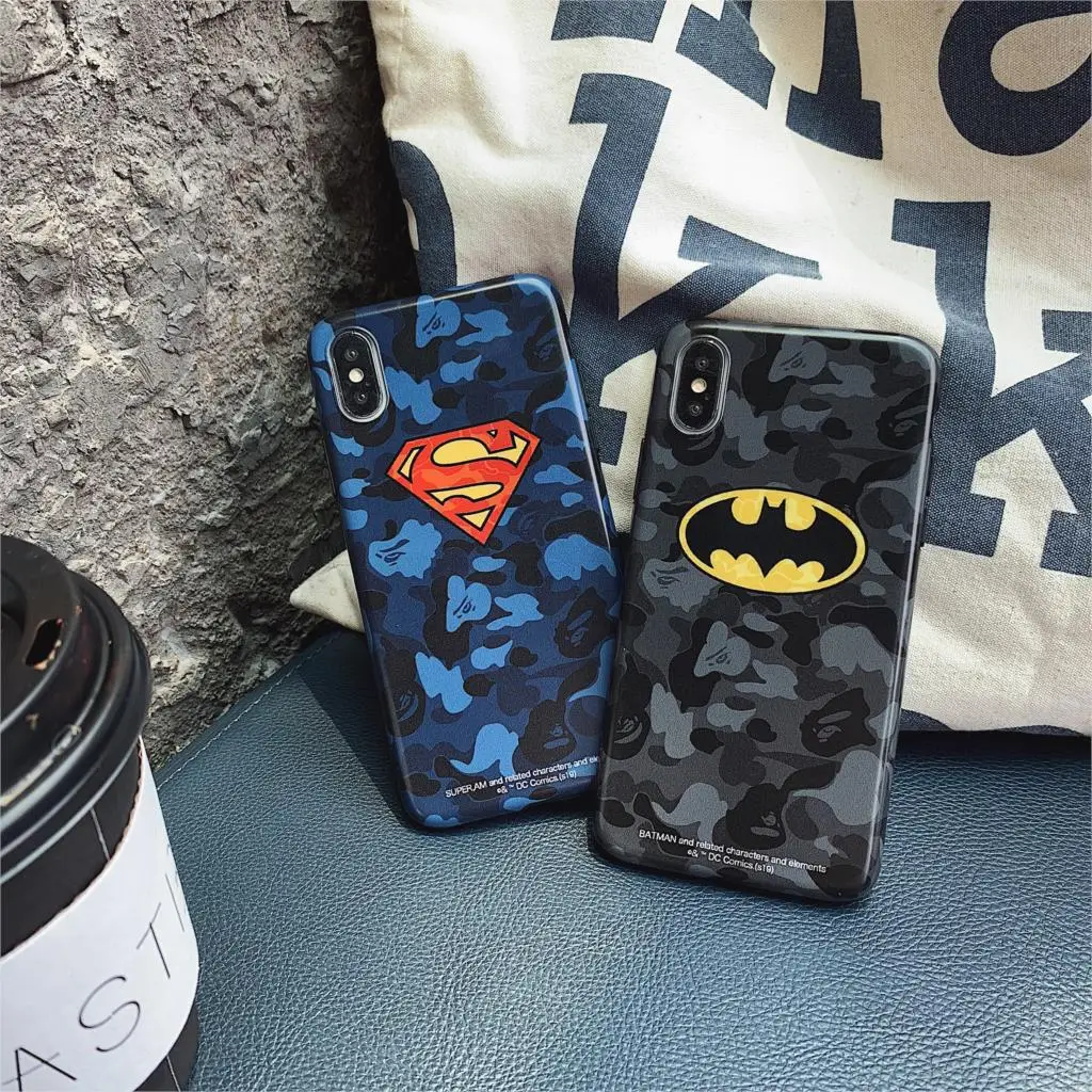 

DC Comic Superman Funda for iphone 7 Case Marvel Batman IMD Phone Case for iphone X XR XS Max 6 6S 7 8 Plus 10 Cover for Capa