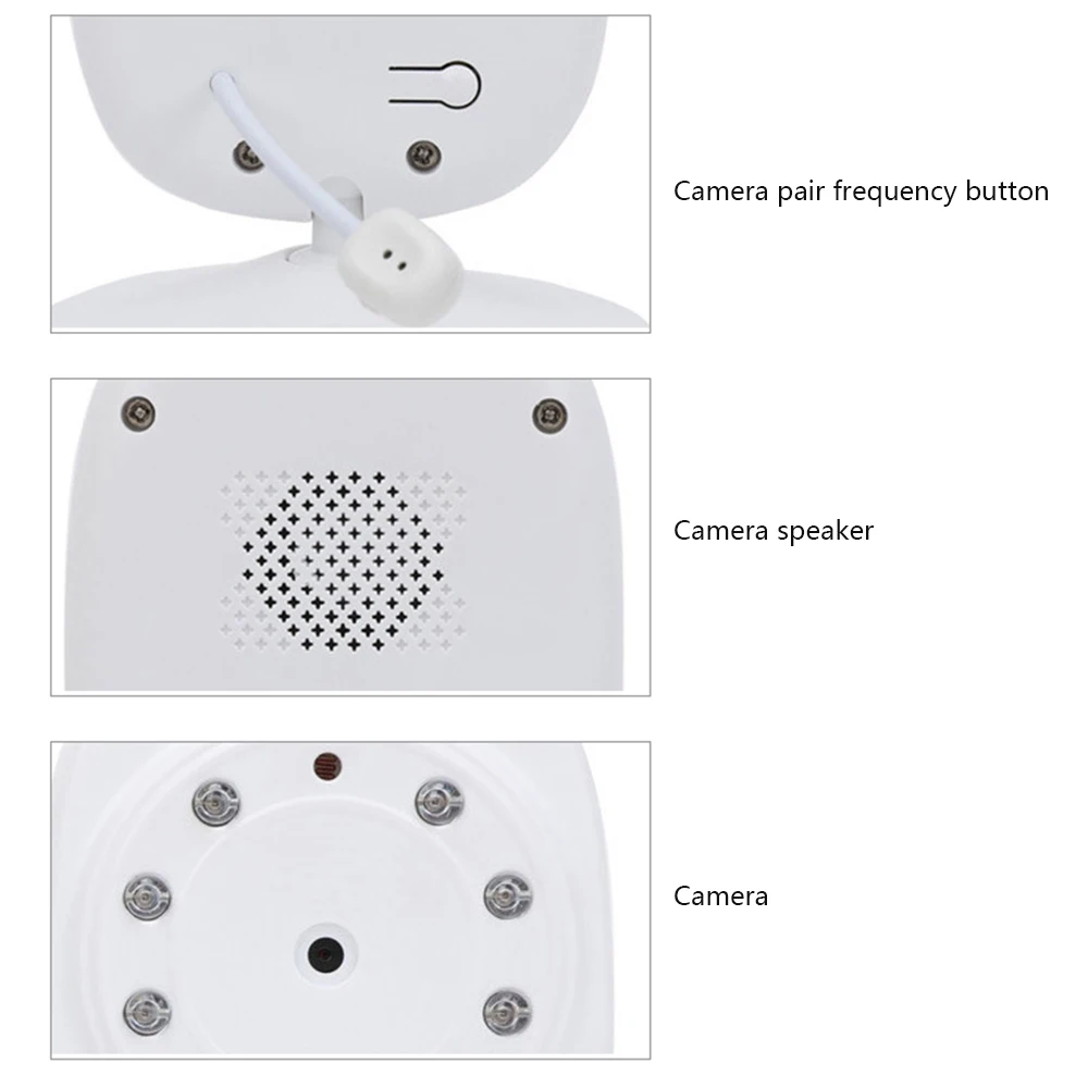 Shujin 4,3 дюймов беспроводной видео детский монитор высокой цифровой контроль сна 2Way Talk ночного видения датчик температуры