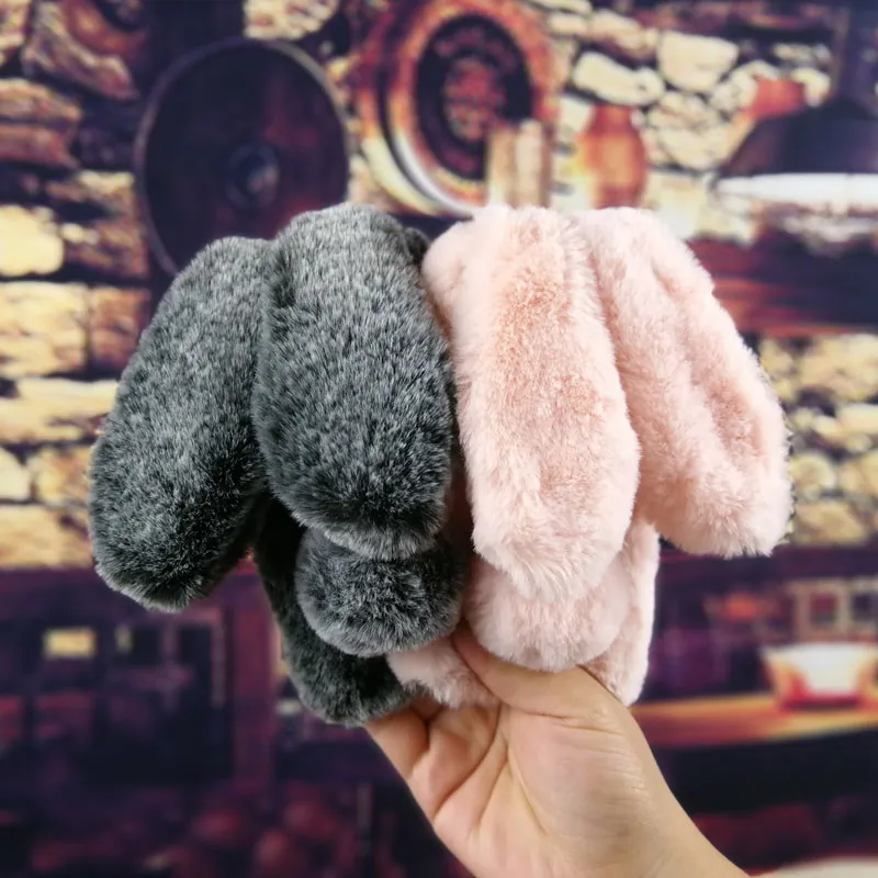 Cute Rabbit Warm Furry Plush hair Case For LG v50 K11 PLUS k8 k10 2017 G8 V40 ThinQ V30 plus V20 Mini V10 G4 G5 SE G6 Cover capa |
