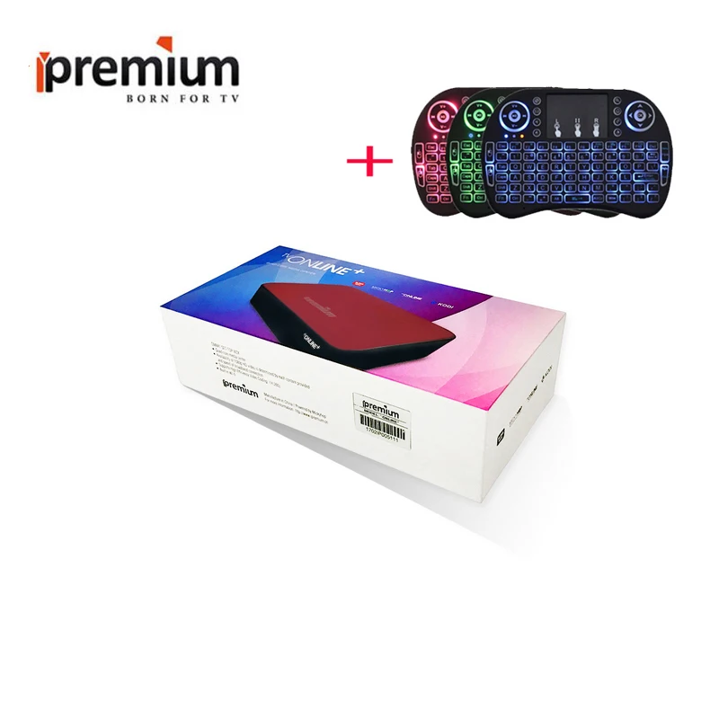 Ipremium Tvonline Smart Android Tv Box With Airmouse Wireless Keyboard 2.4G Backlit Fly Mouse Mini I8 Ipremium Tv Online