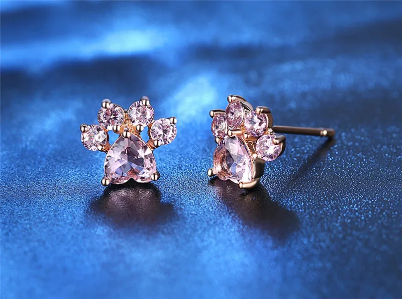 pink diamond earings