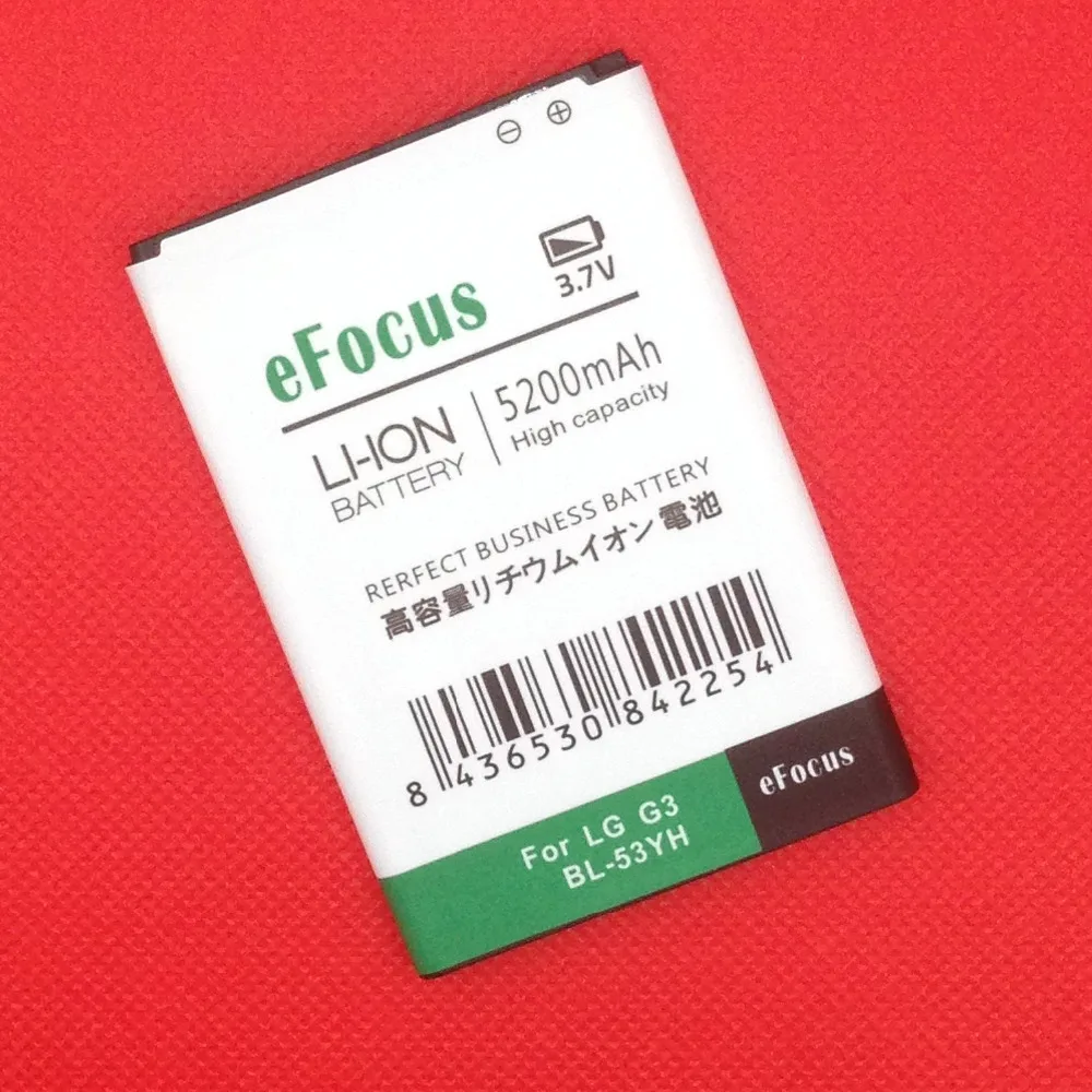 High Capacity 5200mAh BL 53YH Battery Use For LG G3 D858 D855 D857 D859 D850 F400