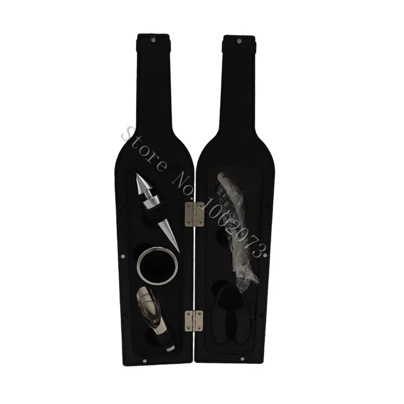 

3Pcs/5Pcs Hot Wine Bottle Corkscrew Set Wine Tool Bottle-Shaped Holder Bottle Opener Gift Accessory Set