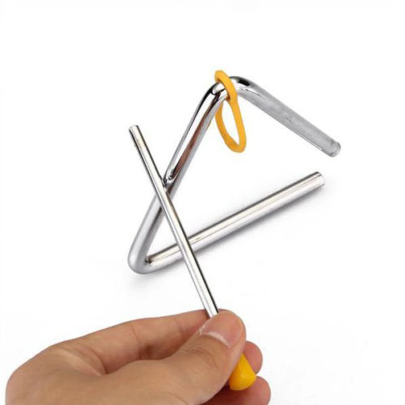 

Newest 1 Pcs Cute Children Toy Musical Instrument Rhythm Band Triangle Educational Percussion Tool Child Birthday Gift