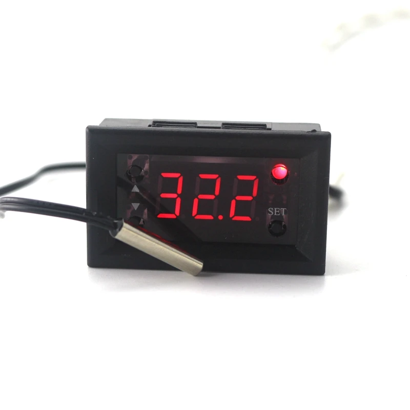 

W1218 DC12V Digital Temperature Controller Thermostat Regulator Temp Switch Control Meter NTC Waterproof Semsor Probe LED