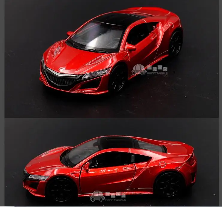 Высокая симуляция Honda NSX supercars, модели автомобилей из 1:36 сплава, металлические diecasts, 2 открытые двери, игрушечные транспортные средства