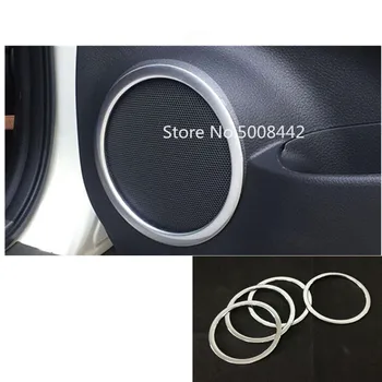 

For Nissan X-Trail Xtrail T32/Rogue 2017 2018 2019 2020 Car Stick Inside Door Audio Speak Sound Ring Lamp Trim Hood 4pcs