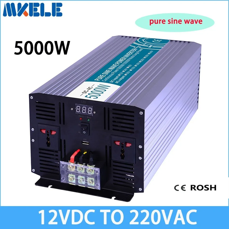 MKP5000-122 5000w inverter off grid pure sine wave 12v to 220v voltage converter,solar inverter LED Display inversor