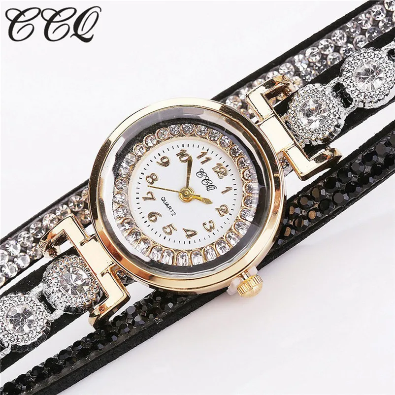 Fashion Design Women's watch Casual Analog Quartz ladies watch Rhinestone Watch Bracelet Watch Clock Relogio Masculino S18 (12)