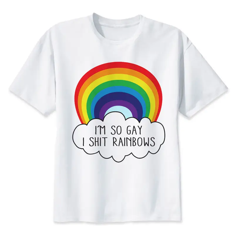 Gay Pride 2017 Fashion Short T Shirt Printed Funny T Shirt Men Tops