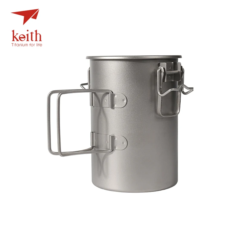Походный котелок для варки пищи Keith Titanium походная плита со складными ручками