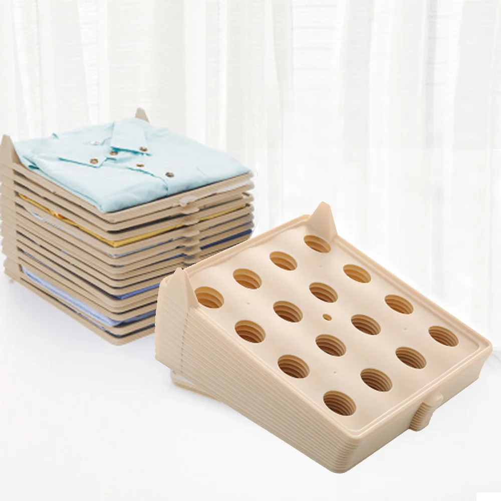 

1 pcs Creative Stackable File T-Shirt Clothing Magic Folding Board Combination Finishing Rack Laundry Organizer