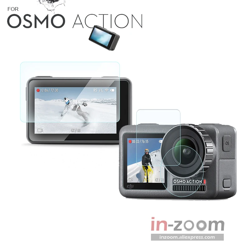 

For DJI OSMO Action Lens & screen protective film parts accessory 2 sets