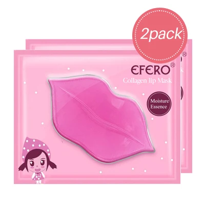 2/3/5/6/7 пакет увеличитель губ Crystal коллагеновая маска для губ колодки влаги увлажняющая эссенция от старения против морщин, маска для губ патч для ухода за губами - Цвет: 2pack pink