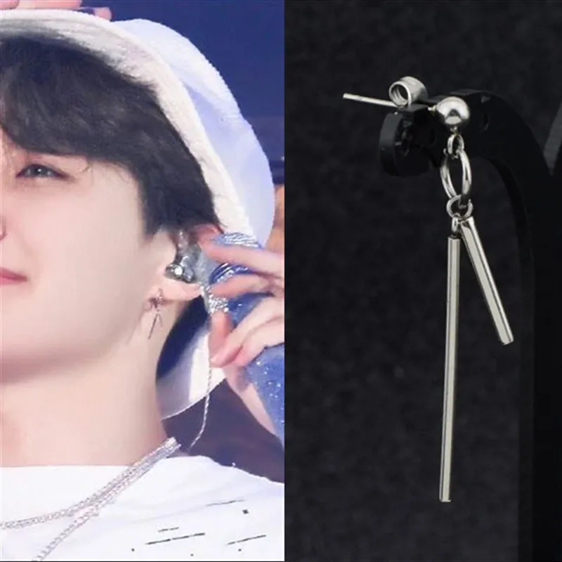 

Korea KPOP DNA Korean Fashion Tassel Earrings For Men Women JIMIN Stud Earrings Statement Jewelry Exquisite Gift Wholesale