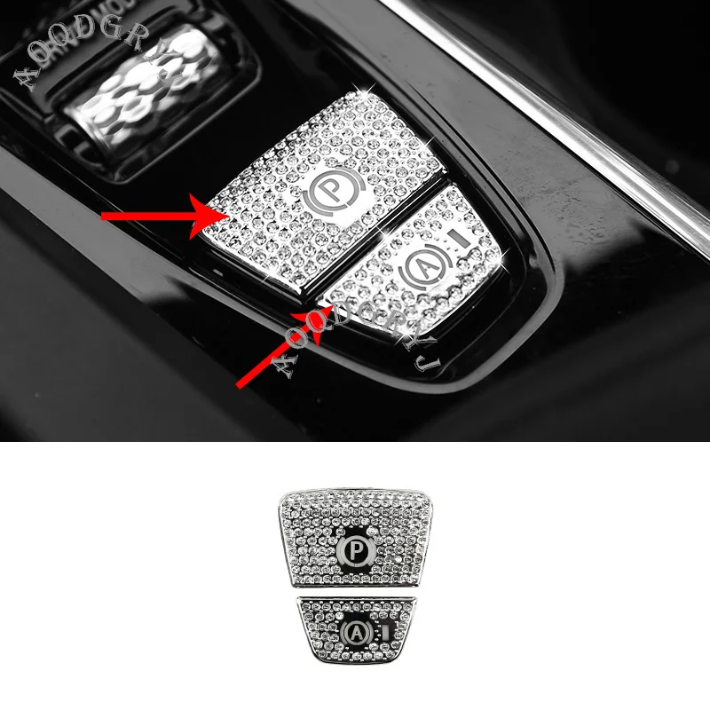 

Car Styling For Volvo XC60 XC90 S90 V90 2018-2019 Chrome Electronic Handbrake Button Frame Cover Trim Sticker 2pcs