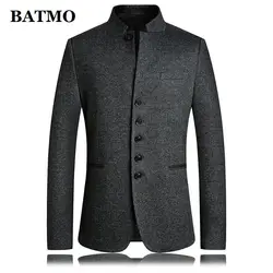 BATMO 2019 Новое поступление осенний высококачественный Повседневный приталенный Блейзер для мужчин, мужские костюмы, мужские куртки, большие