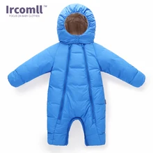 Ircomll Baby boy Rompers Long Sleeve Hooded Jumpsuit Kids Outwear Boys Snowsuit Roupa Infantil For 6-24Months Winter Thick Warm Ircomll Baby boy Rompers Long Sleeve Hooded Jumpsuit Kids Outwear Boys Snowsuit Roupa Infantil For 6-24Months Winter Thick Warm