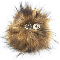 Furling 12pcs 13 cm Fashion Large Faux Raccoon Fur Pom Pom Ball with Press Button for Knitting Hat DIY 16 Colors Accessory 3