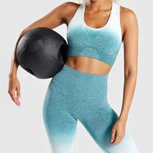 SALSPOR тренажерный зал для женщин Vital бесшовные Омбре спортивные бюстгальтеры для фитнеса дышащие Йога бюстгальтер для девочек открытый бег топик без спинки Топ жилет