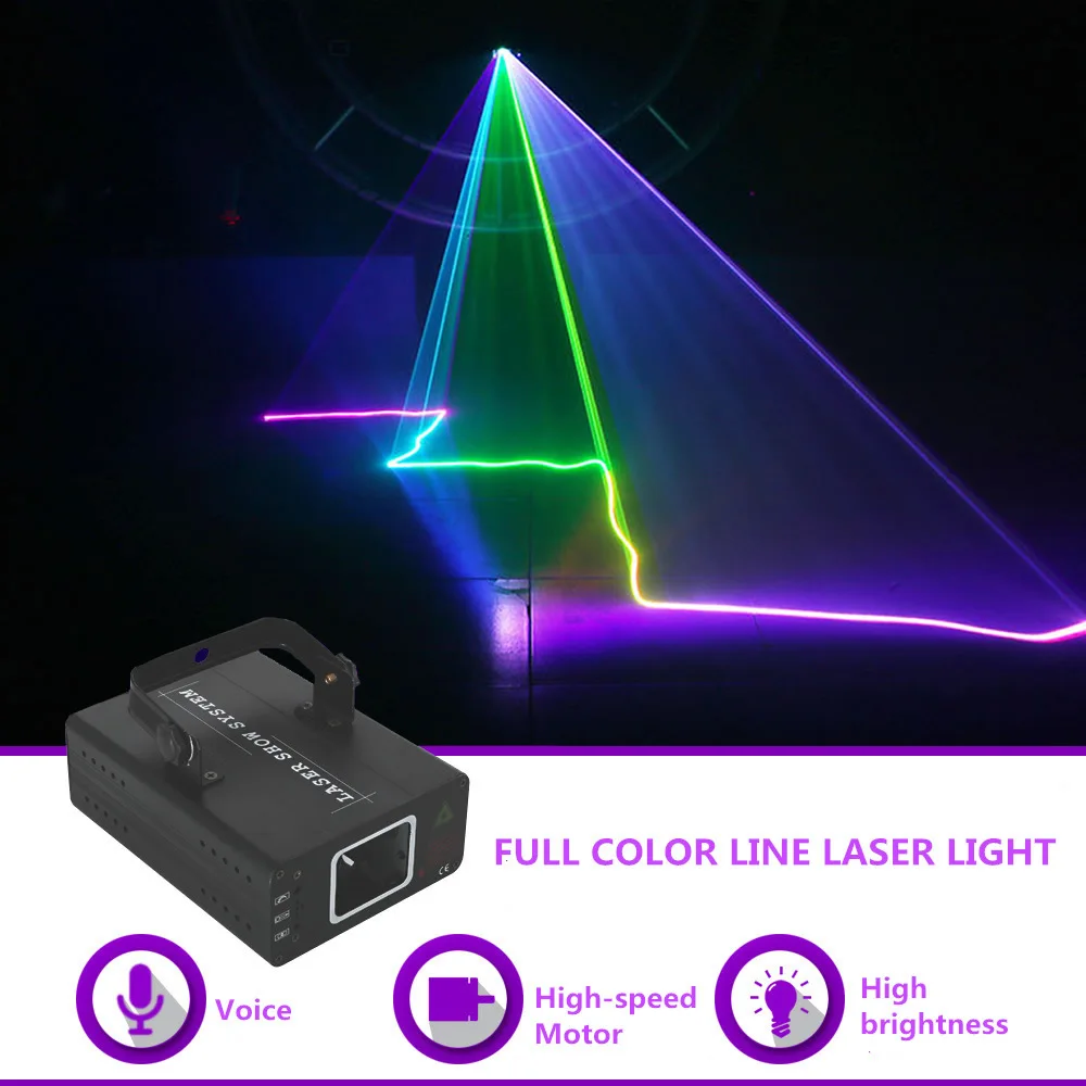 Sharelife Mini 500 МВт RGB Полноцветный линейный узор DMX луч лазерный светильник для дома Gig вечерние DJ сценический светильник ing Sound Auto 507RGB