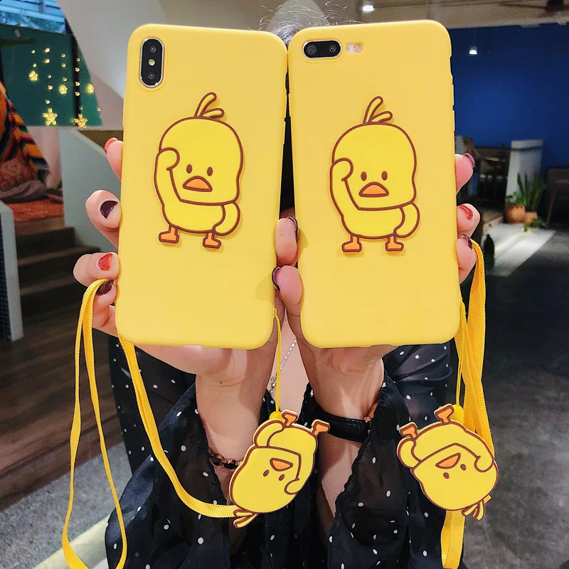 

Cartoon Case for Vivo V9 Y81 Y81i Y67 Y66 Y65 V5 Lite V5S Y91 Y91i Y95 Y51 Y55 Y53 V11i V11 Pro Back Cover Soft Funda with Strap