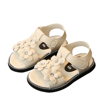 

Toddler Girls Sandals Summer Baby Girls Shoes Breathable Anti-Slip Bowknot Design Sandals Toddler Soft Soled Sneakers