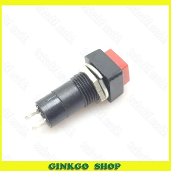 

100pcs/lot Square Self-locking Button Switch Red and Green Color 305 Square Button Switch 2 pin 2P