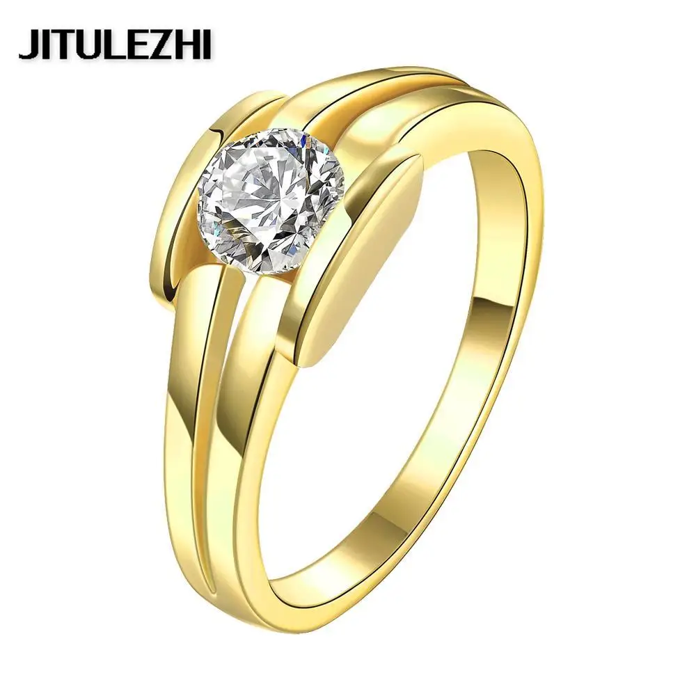 Buy Wedding jewelry gold color rings/red stone