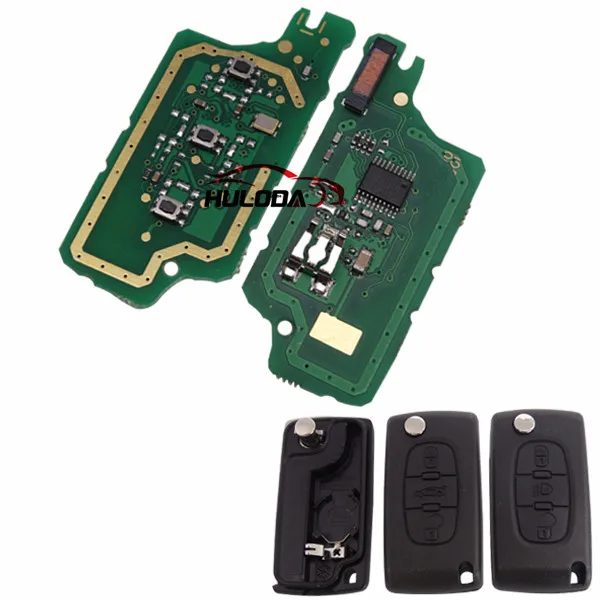 For Peugeot 2 Button Flip Remote Key with 46 chip PCF7961 FSK model VA2 and HU83 blade please choose the key shell" | Автомобили и