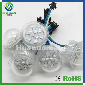 밀키 쉘 12V 입력 프로그래밍 가능한 드라이브 ic RGB led 픽셀 램프 모듈 SMD 9 led 포인트 광원 100 개/갑