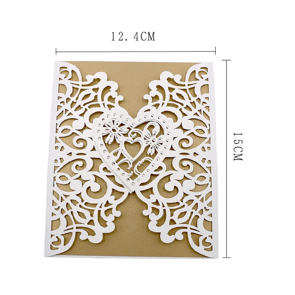  20 Pcs Invitation Cards Paper Hollow European Style for Wedding Business Birthday Party TB Sale - 4.00002E+12