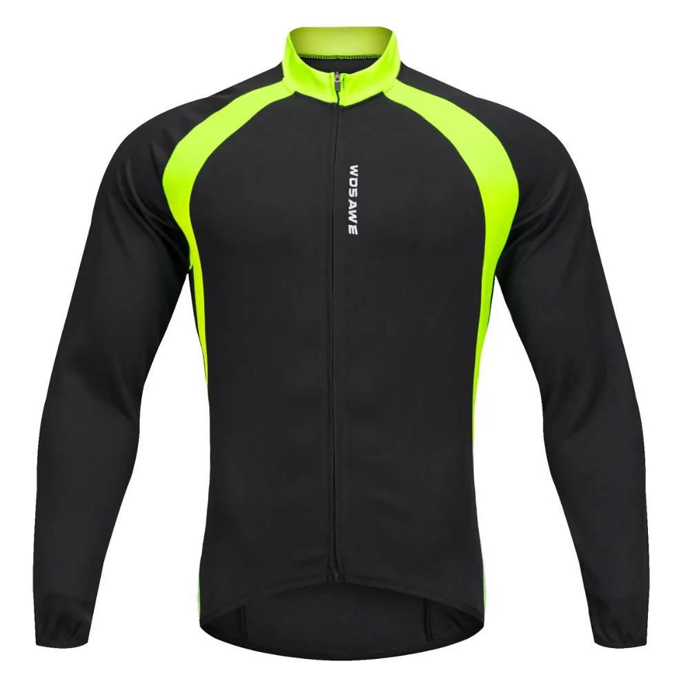 WOSAWE Thin Long Sleeve Cycling Jersey Men Outdoor MTB Sports Jackets Road Bike Cycle Running High Visibility Riding Sportswear WOSAWE Thin Long Sleeve Cycling Jersey Men Outdoor MTB Sports Jackets Road Bike Cycle Running High Visibility Riding Sportswear