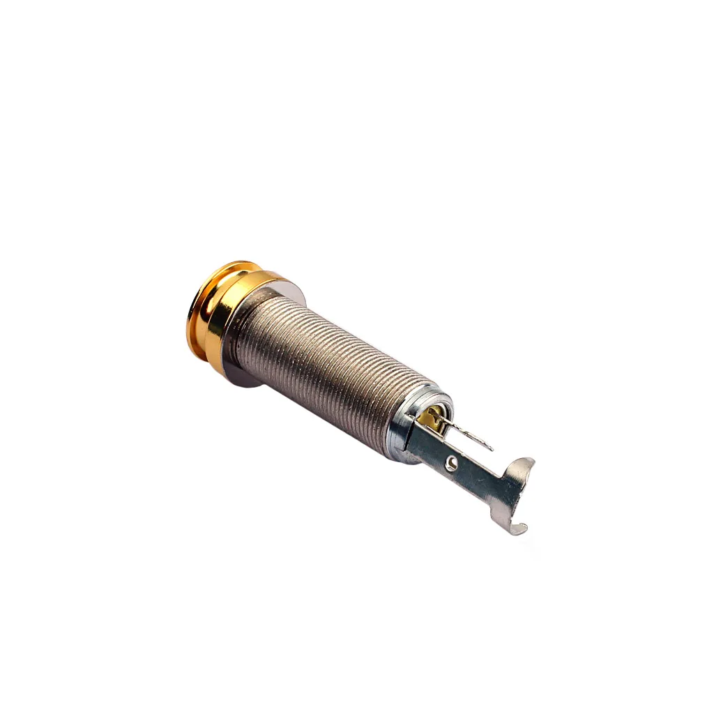 Cylinder Style Bass Guitar End Pin Endpin Output Jack 1/4'' Stereo Jack Socket Plug For Acoustic Electric Guitar Bass Mandolin