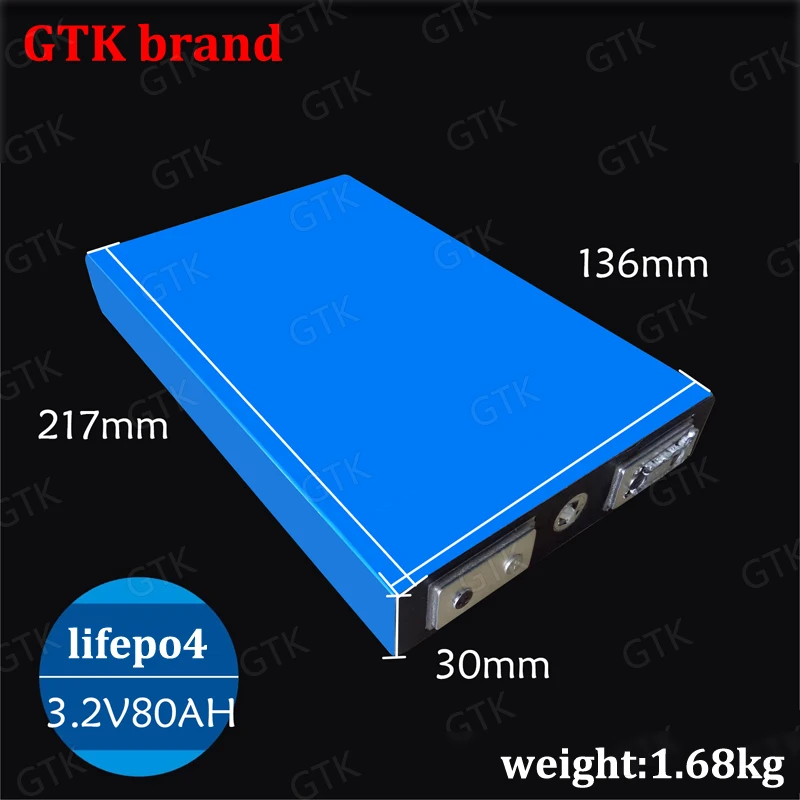 

1pcs 3.2v 80Ah lifepo4 high capacity battery 3.2v 100Ah bateria for diy 12v 80ah 100ah Home Solar Energy Storage scooter e-bike