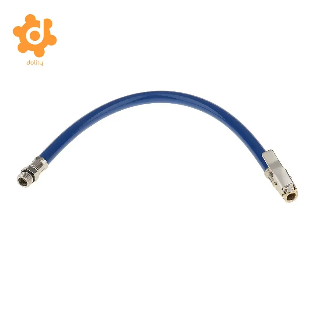 Auto Car Motorcycle Tire Inflator 1/4'' Rubber Air Pipe Hose with Copper Valve Rubber Flexible Air Hose Male Thread