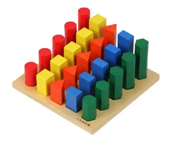Free Shipping!Kids Montessori Educational Toys Geometric Assembling Blocks Building Blocks Baby Toys baby-building-blocks-wooden
