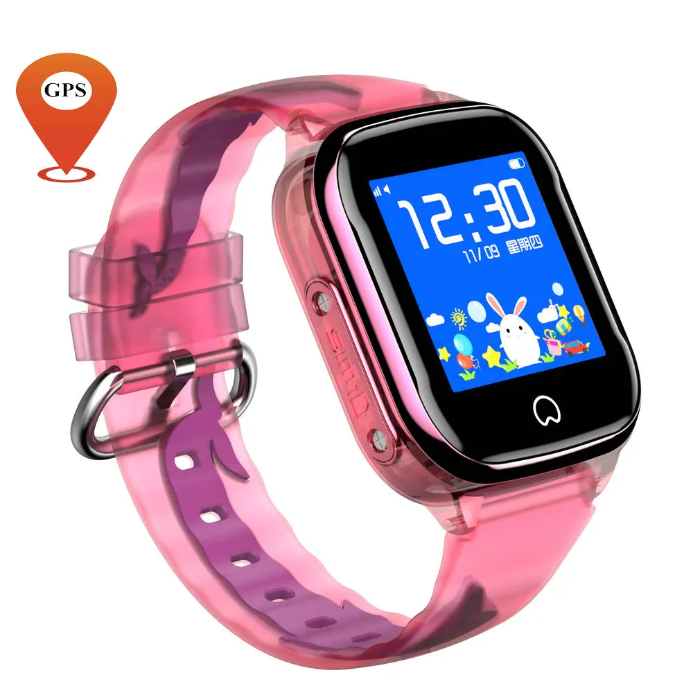K21 смарт gps часы Детские новые IP67 Водонепроницаемый SOS телефон смарт часы детские gps часы подходят SIM карты IOS Android наручные часы - Цвет: Розовый