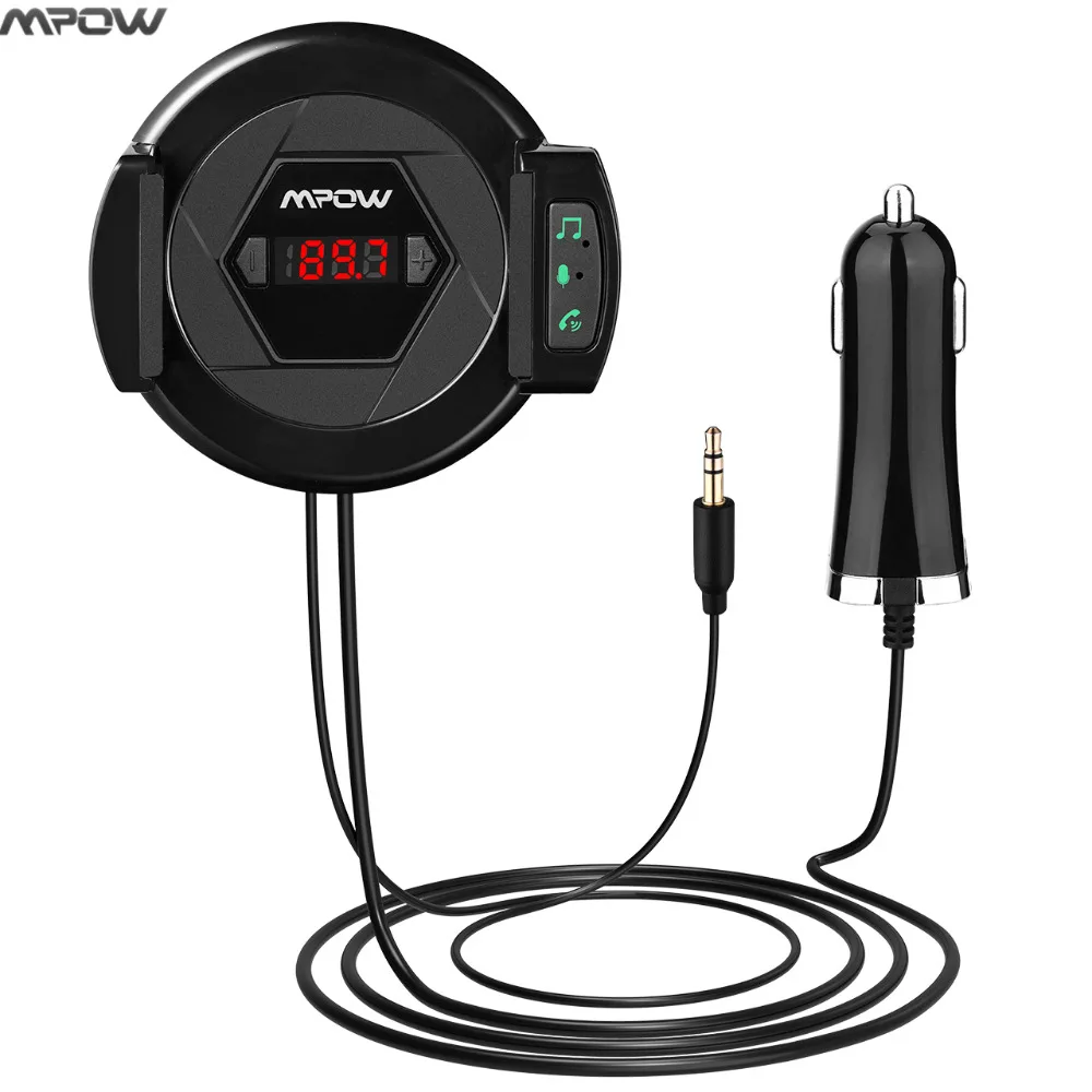 Mpow 3 in 1 Car Bluetooth FM Transmitter bluetooth AUX output Music