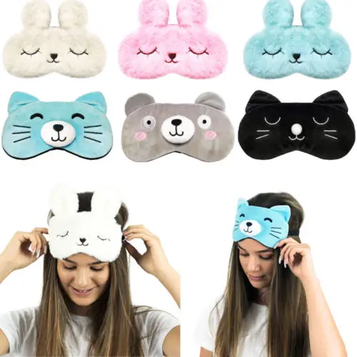 

New Fun Animal Character Travel Eye Sleep Mask Cooling Gel Pad Improved Sleeping