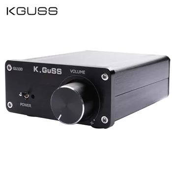 KGUSS GU100 MINI HiFi Class D Audio Digital Power Amplifier tpa3116d2 TPA3116 Advanced 2*100W Mini Home Aluminum Enclosure amp 3209 class a full aluminum amplifier enclosure amp case both side heatsink