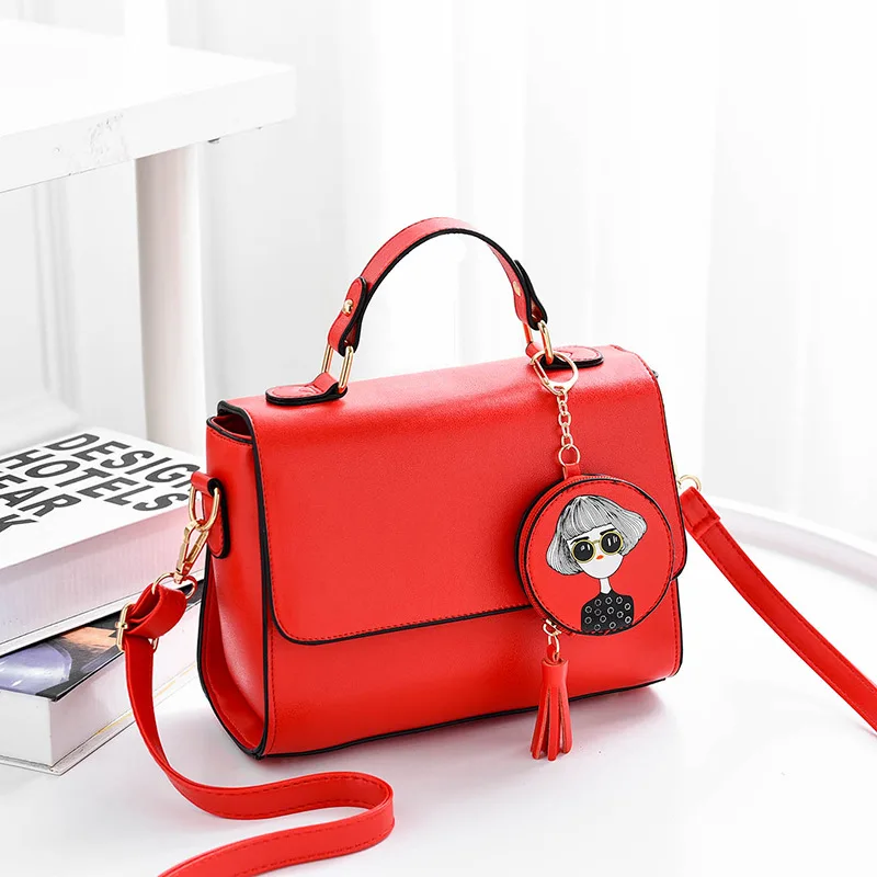 

Vintage PU Leather Ladies HandBags Women Messenger Bags Designer Crossbody Shoulder Bag Boston Hand Bags Hot Sale