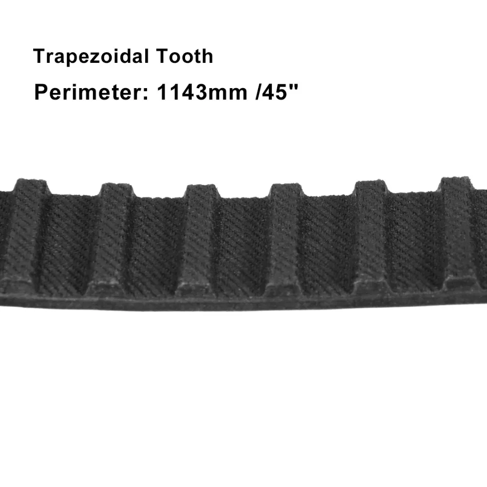 

Uxcell 450XL 20mm Width 225 Teeth Black Rubber Synchronous Closed Loop Timing Belt Transmission Belt Pulley Tool for 3D Printer