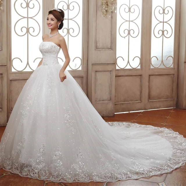 vestidos de novia baratos 2018 buena calidad de lujo del bordado del