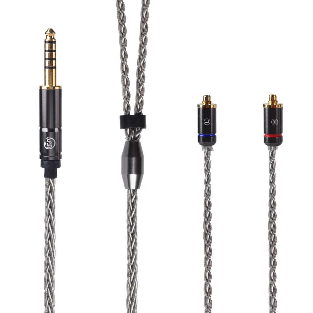 LZ A5 LZ A4/A6 выделенный кабель 3,5 мм/4,4 мм/2,5 мм сбалансированный MMCX кабель 8 ядер 6N замороженный одиночный Кристальный медный посеребренный кабель - Цвет: 4.4MMCX