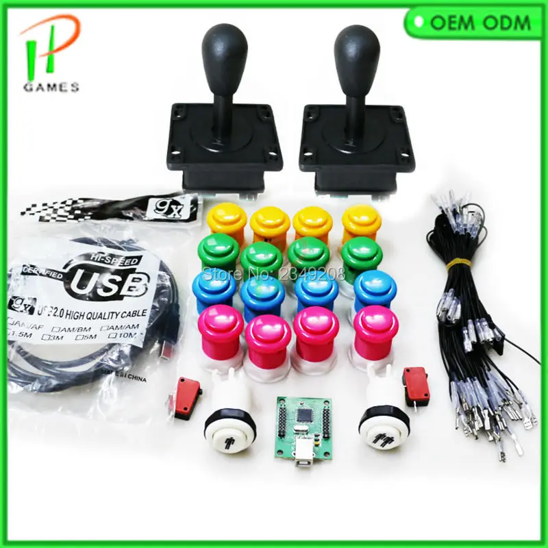 Комплект сделай сам из 2 игроков аркадные комплекты ПК PS3 USB к Jamma аркадная панель
