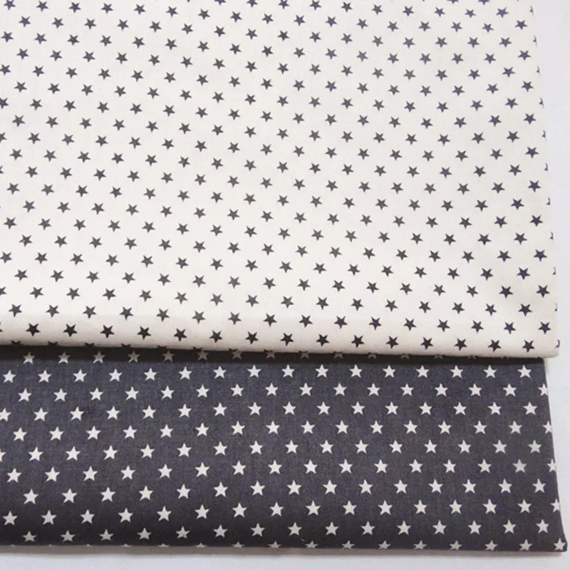 Печатная звезда саржевая хлопковая ткань для DIY шитья лоскутная подушка платье постельные принадлежности ткань на пол метра