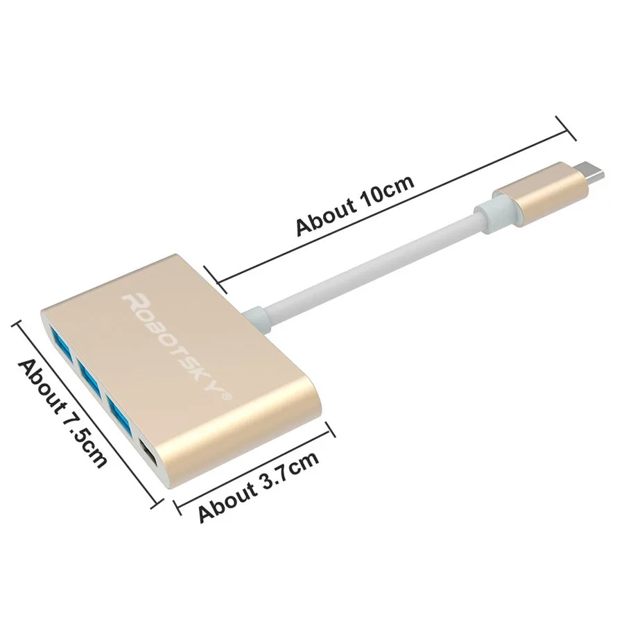 Супер Скоростной USB 3,1 к USB 3,0 type-C концентратор адаптер type C к 4 в 1 USB3.0 USB-C зарядное устройство конвертер для Apple Macbook разъем