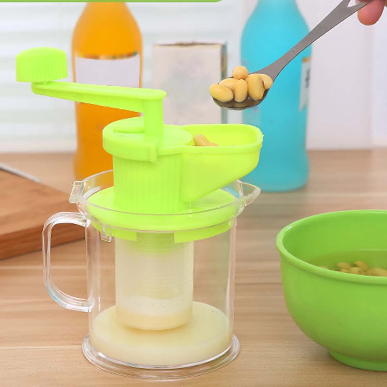 Behogar 400ml Manual Hand Operation Bean Soybean Milk Juicers Fruit