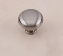 Cupboard Drawers Finish Satin Nickel Circle Modern Zinc Alloy Single hole (D:30mm H:26mm)Cabinets Pulls Handles Knobs 10PCS